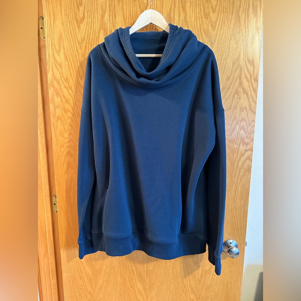 ZYIA Navy Cowl Neck Hoodie